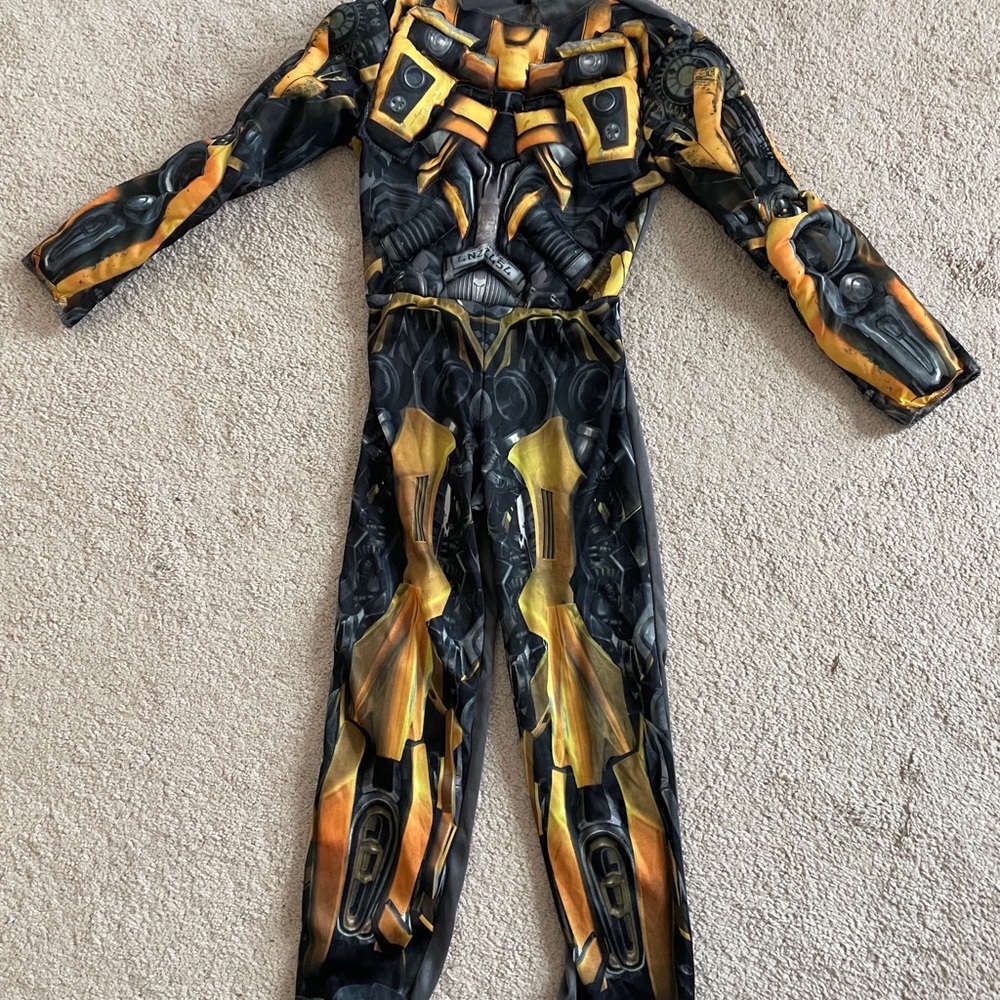 Hasbro Yellow and Black Transformer Robot Costume Jumpsuit